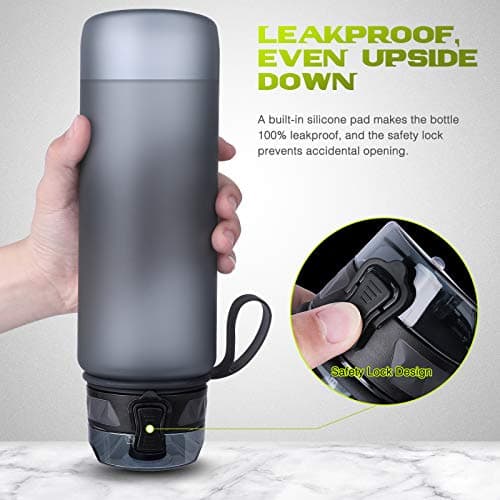 FULDENT Sports Water Bottle 1L Leakproof Design Water Bottle, BPA Free Tritan Plastic Drinking Bottle for Teenager, Adult, Sports, Hiking, Gym, Fitness, Outdoor, Cycling, School & Office — view 2