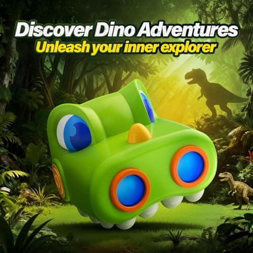 Kids Binoculars for Boys Age 3–10, Dinosaur Binoculars with Compass & Bird Watching Manual, Outdoor Toy for 3-10 Year Old Boys Gifts Kid Toddler Toys Travel Game Birthday Present Easter Gift for Kids — view 2