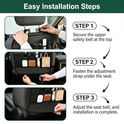 Kaaeiccr 2 Pcs Car Seat Back Protector, Waterproof Oxford Kick Mats — view 4