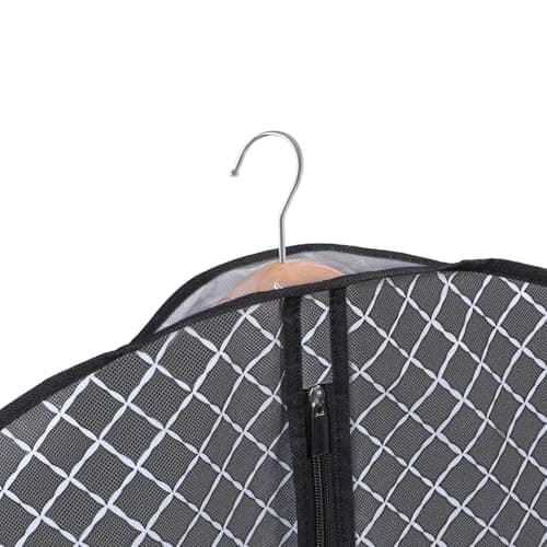 Univivi Garment Bag for Dresses, 60 inch Clothes Covers, 5 Pack, Black — view 4