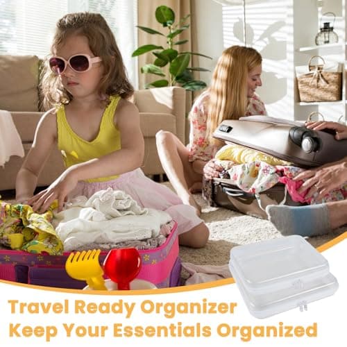 4Pcs Hard Transparent Zipper Storage Pouches Travel Organiser, 2M + 2L — view 6