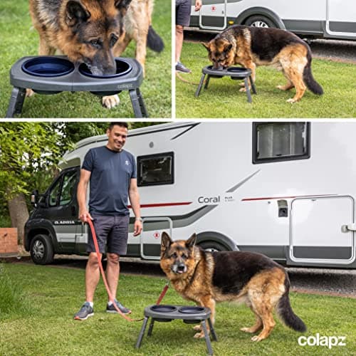 Colapz Collapsible Dog Bowls with Adjustable Raised Stand — view 5