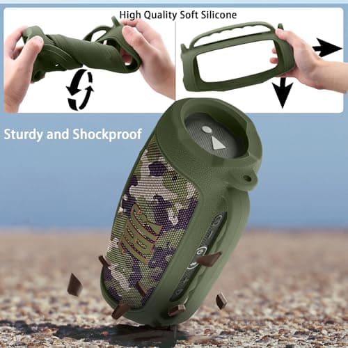 co2CREA Silicone Case for JBL Charge 5 WiFi and Bluetooth Speaker — view 6