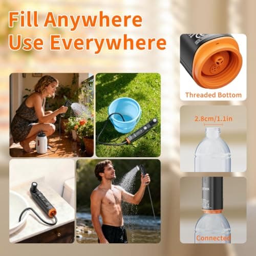 JUTIMER Portable Bidet for Travel, 2 Interchangeable Nozzles, 2 Modes. — view 6