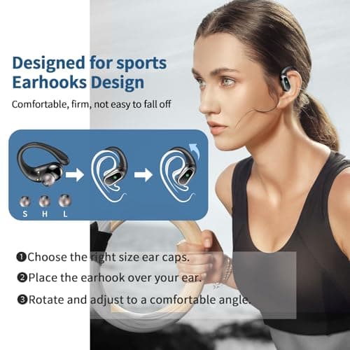 Wireless Earbuds, 50H Ear Buds Bluetooth 5.4 Earphones Sport HiFi Stereo — view 6