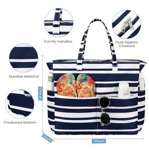 WORPICE Large Waterproof Beach Tote Bag — view 3