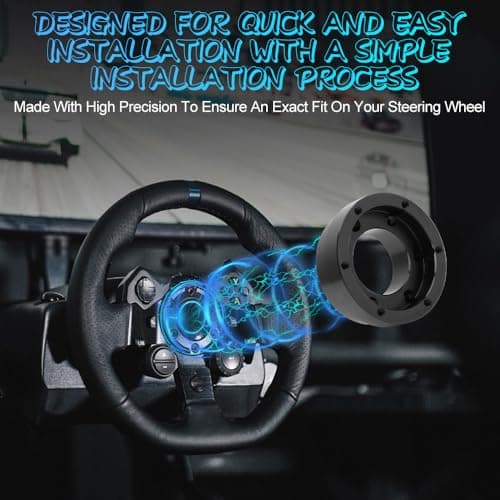 WODHMIEY 2.75in/70mm Universal Car Steering Wheel Hub,Steering Wheel Adapter Made Of Aluminum Alloy For LogitechG29、G920、G923、Thrustmaster Compatible With 13,14 Inch Wheel Hub Spacer — view 5