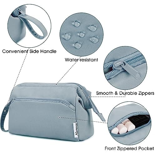 Narwey Makeup Bag, Travel Toiletry Bag, Wide-Open Wash Bag for Women — view 4