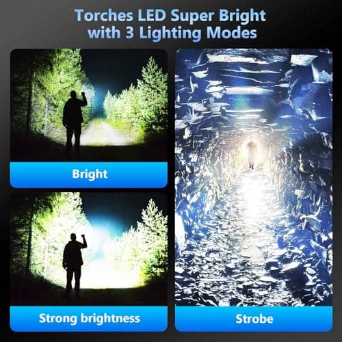Jayxinli Torches LED Super Bright 1000000 Lumen Rechargeable 10800 mAh — view 3