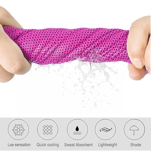 Gym Towels, 3 Pack Cooling Towel Soft Microfiber with Portable Silicone Sleeves, Breathable Instant Towels, Microfiber Soft Quick Dry Gym Towel for Sport Camping Swim Fitness(30 x 90cm, 3 Colors) — view 4