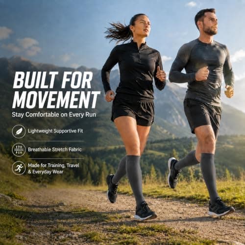 ARG Compression Flight Socks for Men & Women 2 Pairs(Grey, 6-11 UK) — view 4
