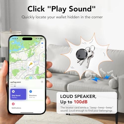 Tracker Tags Bluetooth Item Finder-4Pack，Compatible with Apple Find My APP (iOS Only) Replaceable Battery, IP67 Waterproof, Suitable for Luggage, Bags, Wallets, Backpacks, Keys Tracking Tag, Black — view 3