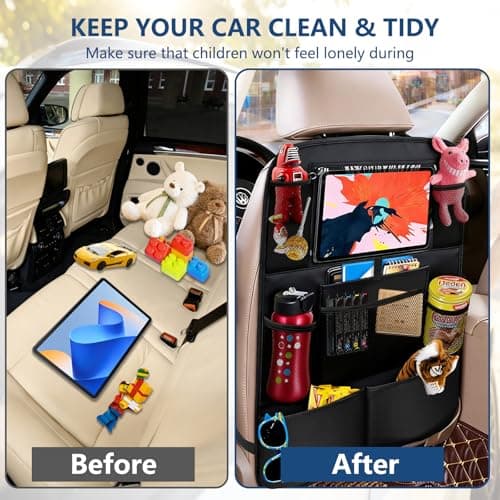 Eidoct 2 Pack Car Seat Organizer, 45x65cm Waterproof Backseat Car Organizer — view 5