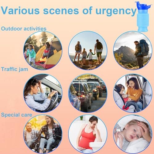 Ginddy Shrinkable Urinal,Portable Urinals for Men,750ml Leak-Proof Shrinkable Urinal Bottle,Reusable Emergency Car Toilet for Travel,Camping & Traffic Jams,Mobile Pee Bottle for Adults — view 2