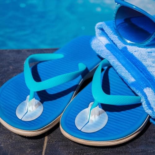 Sandal Toe Protector 2 Pair,Thong Protective Toe Cushion,Adhesives Gel Shoe Pad Anti-Slip Shock Absorption Invisible Slim Inserts, for Outdoors Beach Casual Daily Sports Travel — view 3