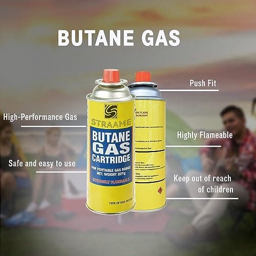 Straame Camping Gas Cartridges 227g, Portable Push-Fit Canisters, Pack of 8 — view 4