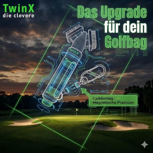TwinX Premium Golf Brush with Water Tank & Spray Function Dual Bristle System for All Golf Clubs Brush for Club Cleaning CaddieMag & Carabiner for Golf Bag Golf Accessories, Pack of 1 — view 4