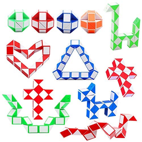 SONEER 12 Pack Party Bag Fillers,Twist Puzzle Toys,24 Blocks,Random Color