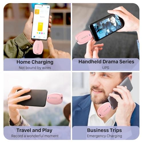 Keychain Portable Charger for Android, 2 Pack USB C 1600mAh Mini Power Emergency Pod Compatible with iPhone 17/16,Ultra-Compact External Fast Charging Android, Mini Type-C Power Banks — view 5
