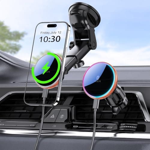 MOKPR for Magsafe Car Mount Charger, 15W Magnetic Wireless Car Charger