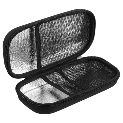 Portable Cooler Bag for Medication Eva Insulated Black Travel Case