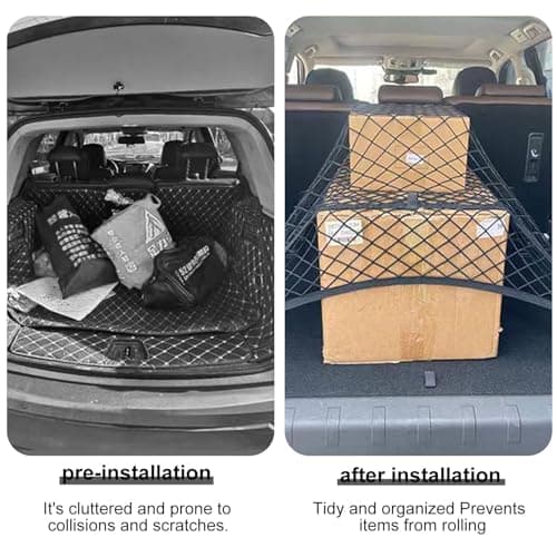 Cargo Net, 110*60 Nylon Cargo Net for van, Adjustable Elastic Car Boot Net — view 6