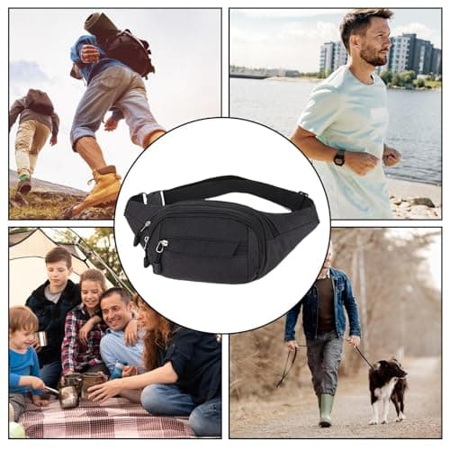 Waist Fanny Pack - Portable Bum Bag, Travel Waist Bag | Lightweight Running Pack, Convenient Hip Pack for Jogging, Shopping, Outdoor Adventures, and Daily Use — view 4