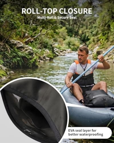ECOHUB 30L Ultra-Light TPU Dry Bag Waterproof Backpack for Kayaking — view 3