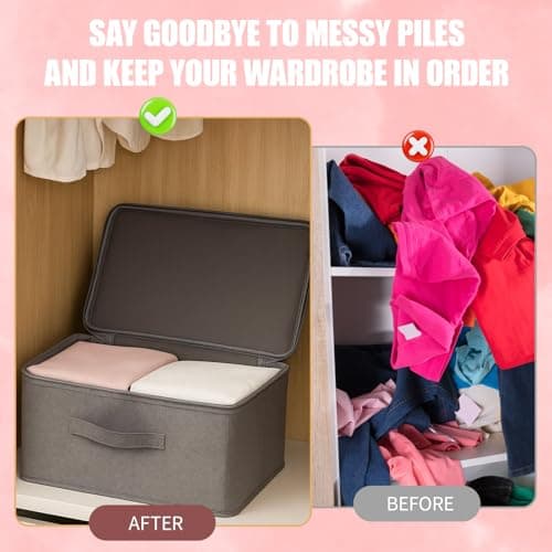 Lockable Storage Box, 2 Pack with Combination Locks, Secure Fabric Storage Box with Lock for Wardrobe, Under-Bed, Dorm Room, Travel, Large Size 30 x 20 x 14 cm — view 4