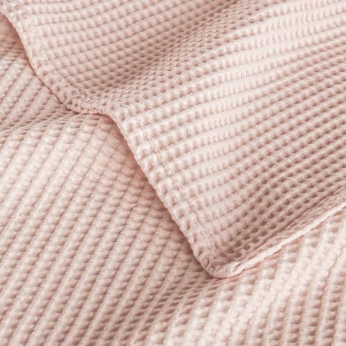 Exclusivo Mezcla 100% Cotton Muslin Throw Blanket for Sofa Couch, Pink — view 5