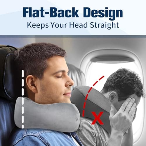 Cirorld Travel Pillow for Airplane, Neck Pillow for Travel, Memory Foam Travel Neck Pillow for Adults, Adjustable & Compact Flight Pillow, Ergonomic Neck Cushion, With Ear Plugs, Eye Mask, Carry Bag — view 4