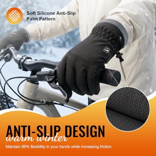 Yobenki Thermal Gloves for Men Women, Touchscreen Winter Gloves — view 5
