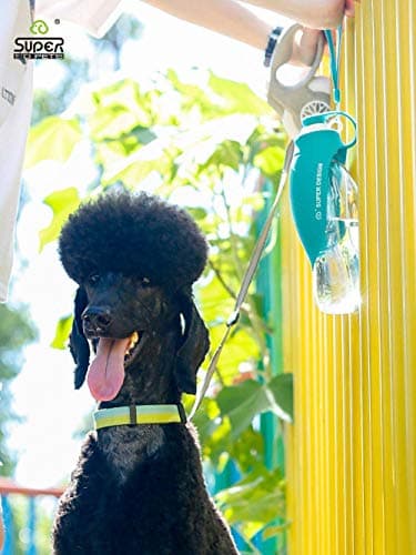 BePetMia Water Bottle Travel Portable for Dogs, Lid Can Be Used As Drinking Bowl, Dog Drinking Bottle In Silicone For Outdoor Use, 580 ml (Grey) — view 6