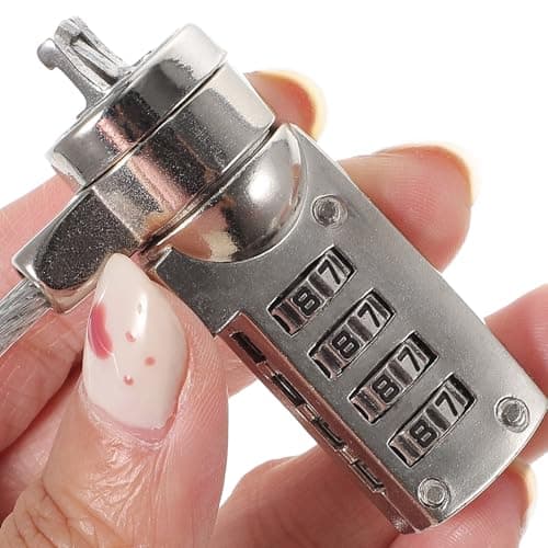 Mikikit Portable Password Laptop Lock with 1.8m Steel Cable and Zinc Alloy Material for Greater Security and Easy Connection, Suitable for Laptops and Projectors in Office and Travel Use — view 6
