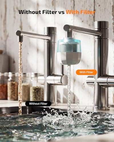 Cobbe Water Filter Tap - PP Cotton Filter Element, Effectively Removes Sediment and Rust, Equipped with Universal Faucet Adapter for Kitchen and Bathroom — view 3