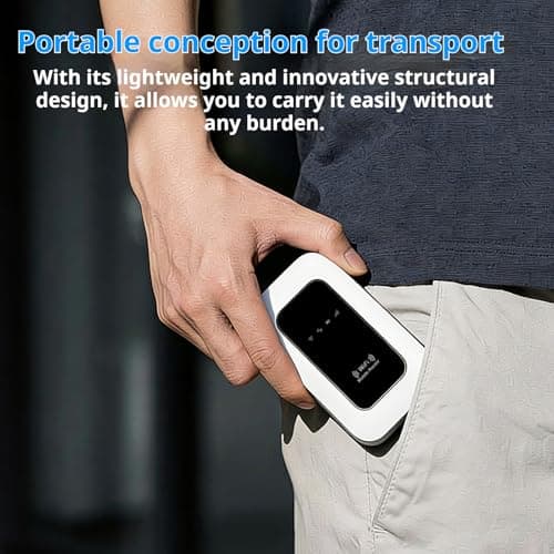 5G Mobile WiFi,Portable WiFi Router - SIM Card Hotspot, Ultra-Fast/Mobile Internet up to 300 Mbps, Pocket-Sized Modem for Travel & Remote Work,Supports simultaneous connection of up to 20 devices — view 5