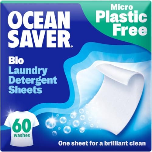 OceanSaver Bio Laundry Detergent Sheets - Travel Size, 60 Washes
