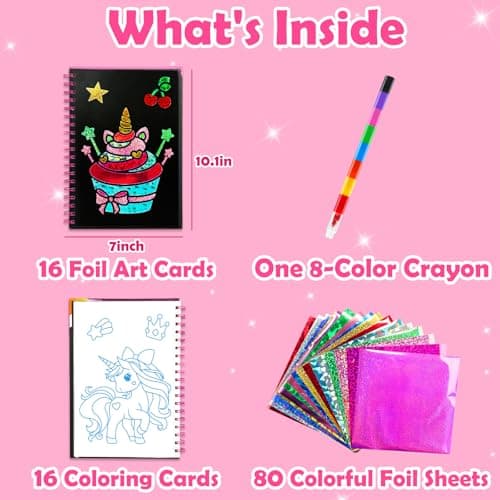 LIKYMO Foil Art - Foil Craft, Birthday Presents Craft Kits for Kids — view 5