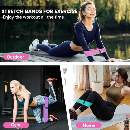 Exercise Band, Resistance Bands Set for Glutes,Yoga, 3 Level Green — view 5
