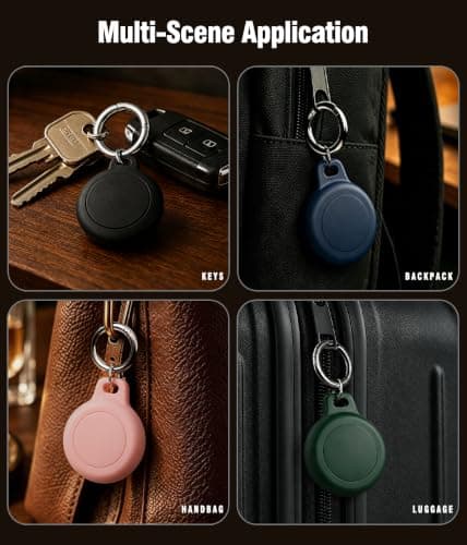 Tecolu for AirTag Holder Keyring, IPX8 Waterproof Case for AirTag 2nd/1st — view 6