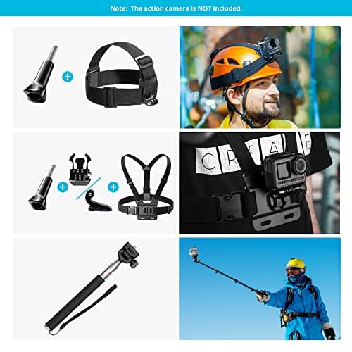 AKASO 60 in 1 Action Camera Accessory Kit with Collection Bag, Compatible with EK7000/EK7000 Pro/Brave 4/Brave 7 LE/V50X/V50 Pro/V50 Elite/GoPro Hero 11 10 9 8 7/DJI/Apexcam Action Cameras — view 4