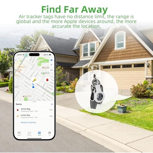 2 Pack Air Tracker Tags with Light, Key Tag Luggage Tracker Compatible with Apple Find My App (iOS Only), Item Finder for Wallets, Backpack, Suitcases, 2 Replaceable Batteries — view 6
