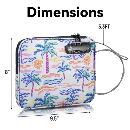 KOSMCCO Beach Locking Bag, Portable Safe, 9x7.5 Inch, Beach Day — view 6