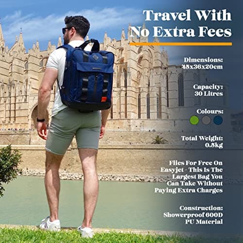 CabinMax Easyjet Cabin Bag 45x36x20 Underseat Cabin Bags & Travel Backpack — view 2