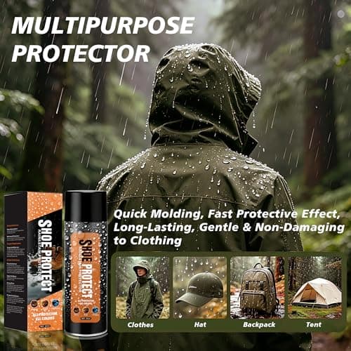 Mifeloy 300ml Shoe Protector Spray & Waterproofer – Rain & Stain Repellent for Leather, Suede, Canvas – Dirt Shield for Trainers, Backpacks, Hats, Jackets, Camping Gear — view 6