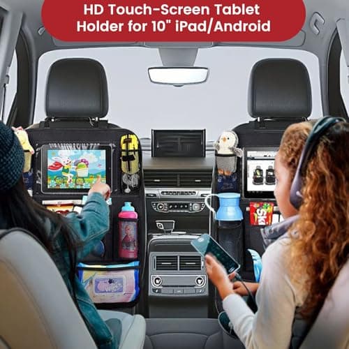 YHTCC Car Seat Organiser, Back Seat Storage for Kids with Tablet Holder — view 5