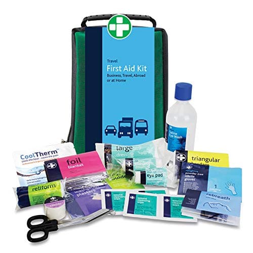 Reliance Medical First Aid Travel Kit, Stockholm Bag Contains 29 Pieces, Travel Camping Essentials REL684 Workplace Emergency Medical, Best For Offices, Outdoor, Warehouses, 19 cm H x 12 cm W x 8 cm D