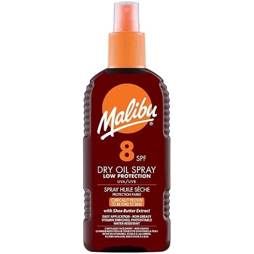 Malibbu Dry Oil Spray Spf 8 - Pack of 2 x 200ml - This Vitamin Enriched Dry Oil Provides Low Protection From The Sun And Is Very Easy To Apply — view 2
