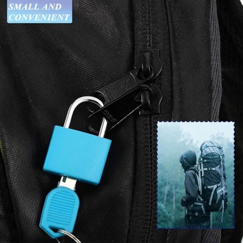8 Pieces Luggage Locks Suitcase Padlocks Suitcase Locks with Keys Mini Brass Padlock Set for Travel Gym Locker Bags Holiday Cases — view 4