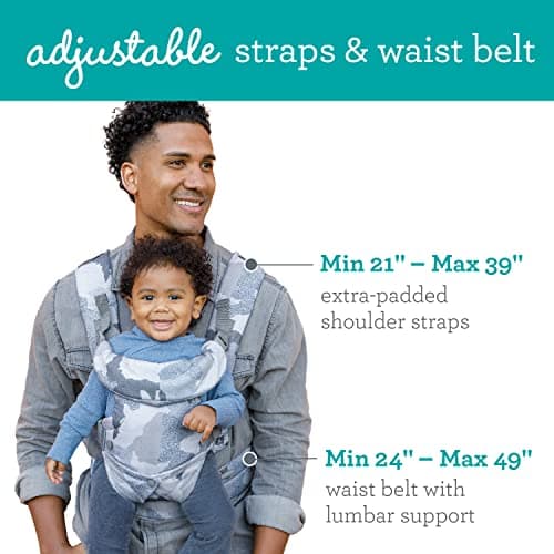 Infantino Flip Advanced 4-in-1 Baby Carrier - Ergonomic, Convertible, Face-in and Face-Out Front and Back Baby Carrier Newborn to Toddler 3.6-14.5 kg, Blue Camo — view 3